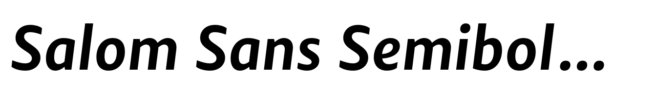 Salom Sans Semibold Italic